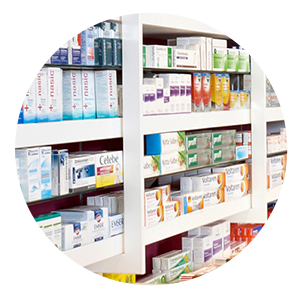Medications on shelf